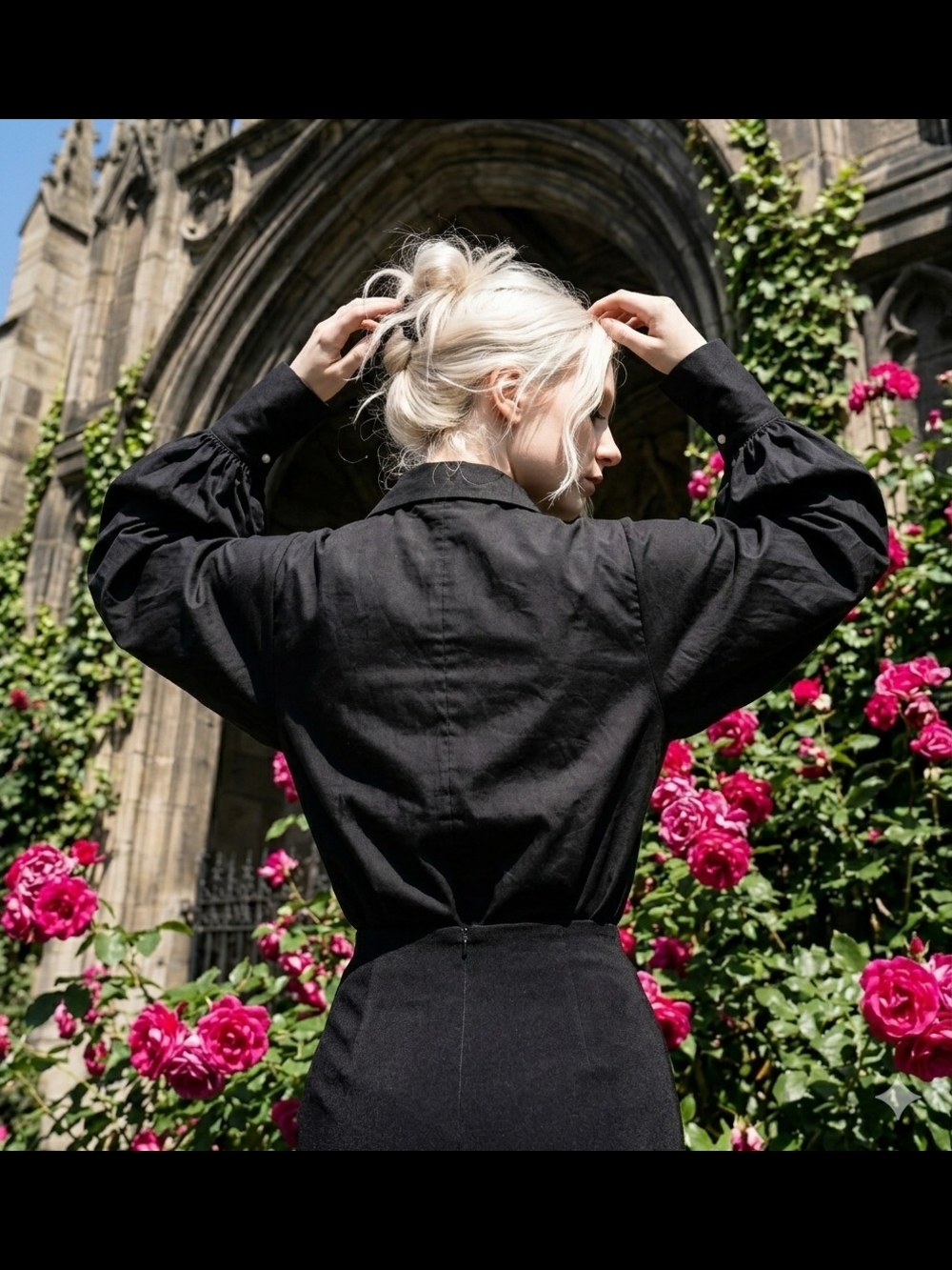 🕯️ Victorian Silky Bishop Sleeve Blouse 🕯️MULTIPLE SIZES BRAND NEW NO TAGS - Picture 3 of 6